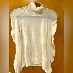 White Turtleneck Sweater by Milly